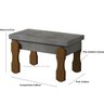 Puff, Banqueta, Recamier Captone Madri Pés de Madeira 0,97 Cor Cinza - Comprar Moveis em Casa - 2