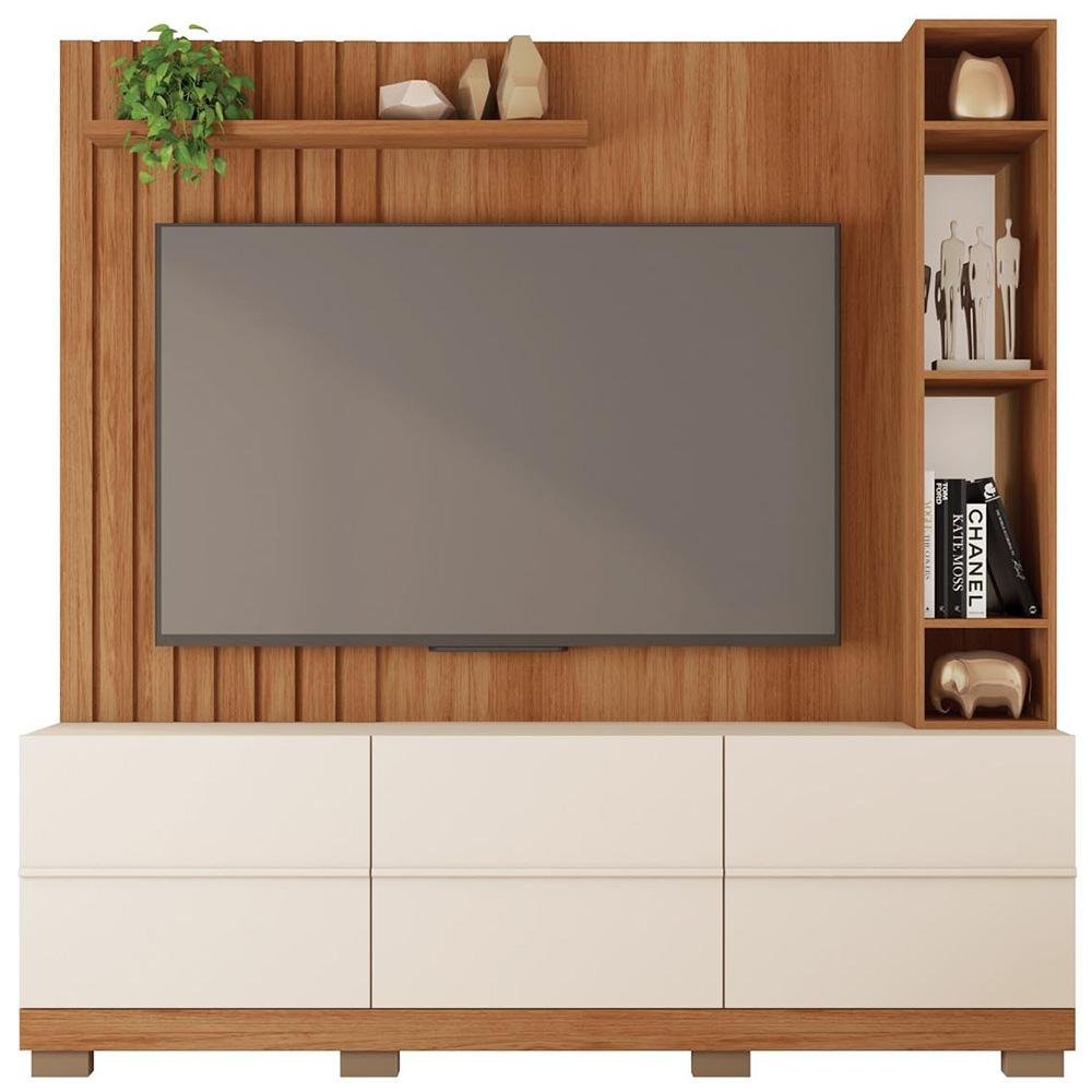 Estante Home para Tv até 70 Polegadas Space Marrom Caemmun - 4