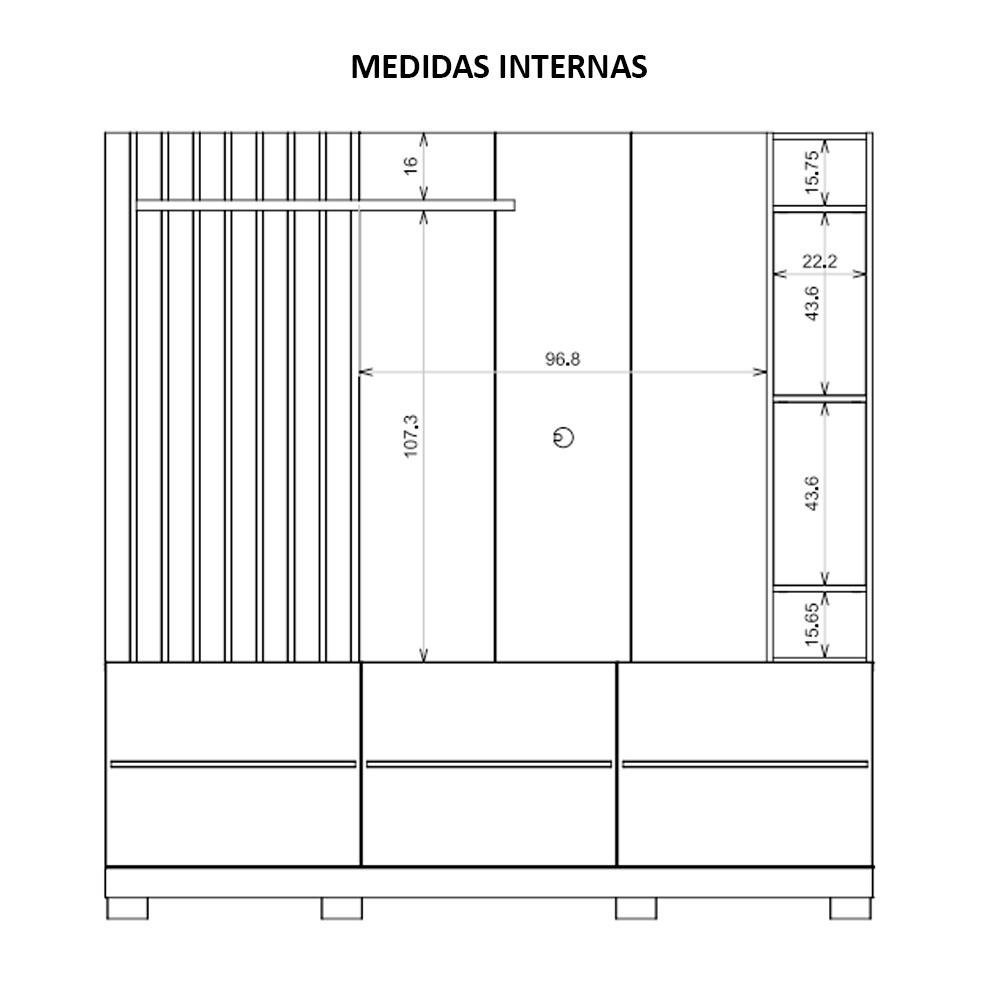 Estante Home para Tv até 70 Polegadas Space Marrom Caemmun - 6