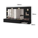 Ver imagem 2 de Camarim Penteadeira Lumiere Mesa Suspensa com Espelho e Gaveta Organizadora Preto Fosco - Mabe Magaz