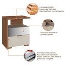 Ver imagem 5 de Mesa de Cabeceira Rimo Regência 2 Gavetas Jequitibá/Off White 3 Móveis Rimo