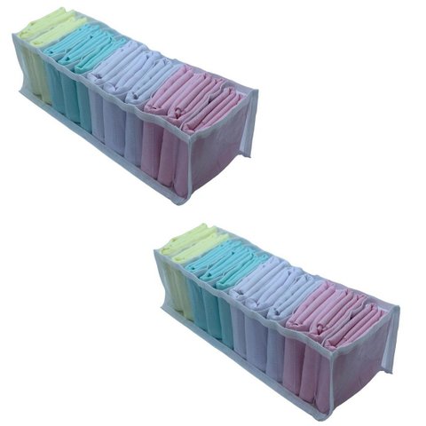 Kit 2 Colmeias Organizadoras Roupas Bebê Body Cueiro Fralda Branco