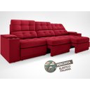 Ver mais imagens de Sofá com Porta Copos e Carregador USB Eureka 2,30m Assento Retrátil e Reclinável Velosuede