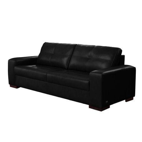 Sofá Decorativo Sala de Estar Punto 2 Lugares 170cm Couro Preto - Mozzelar
