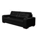 Ver imagem 1 de Sofá Decorativo Sala de Estar Punto 2 Lugares 170cm Couro Preto - Mozzelar