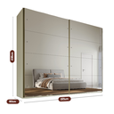 Ver imagem 3 de Guarda Roupa Hanover 02 Portas Flutuantes 100 MDF com 2 Espelhos - Mademarcs