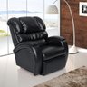 Poltrona do Papai Reclinável Zero Wall com Botão Oasis PU Sintético Preto Brilho - Gran Belo - 5