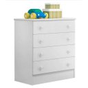 Ver imagem 3 de Quarto Infantil Berço e Cômoda Certificado Inmetro Branco - FdECOR
