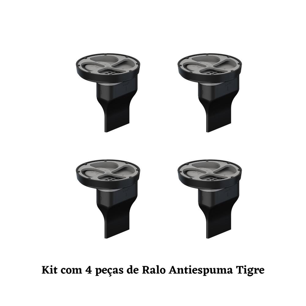 Kit 4 Pçs Ralo Anti-espuma Tigre sem Grelha Dn 100mm - 3