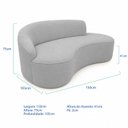 Ver imagem 3 de Sofá Luxuoso Sala de Estar Solenne 150cm Lado Direito Linho Solenne