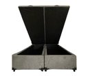 Ver imagem 2 de Cama Box Baú Queen Bipartido Suede Cinza Com Pistão A Gás