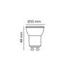 Mini Spot dicroica de embutir recuado Quadrado LED 3,5w - Branco - 4000K - 4