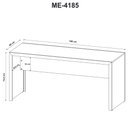 Ver imagem 3 de Escrivaninha Mesa para Escritório e Home Office 180cm Me4185 Tecnomobili Preto