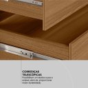 Ver mais imagens de Guarda Roupa Casal 3 Portas com Espelho e 4 Gavetas Dalila - Amêndola Touch/off White