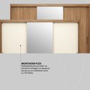 Ver imagem 5 de Guarda Roupa Casal 3 Portas com Espelho e 4 Gavetas Dalila - Amêndola Touch/off White