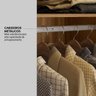 Guarda Roupa Casal 3 Portas com Espelho e 4 Gavetas Dalila - Amêndola Touch/off White - 9
