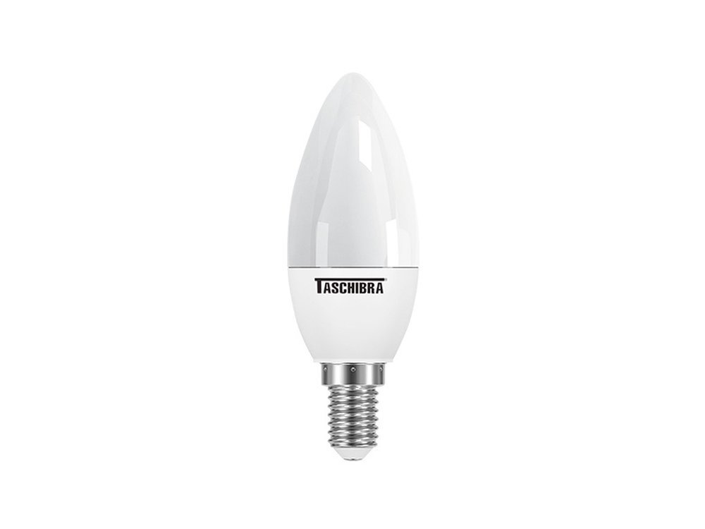 Lâmpada Led Vela Leitosa 3w 6500k E-14/e-27 Taschibra