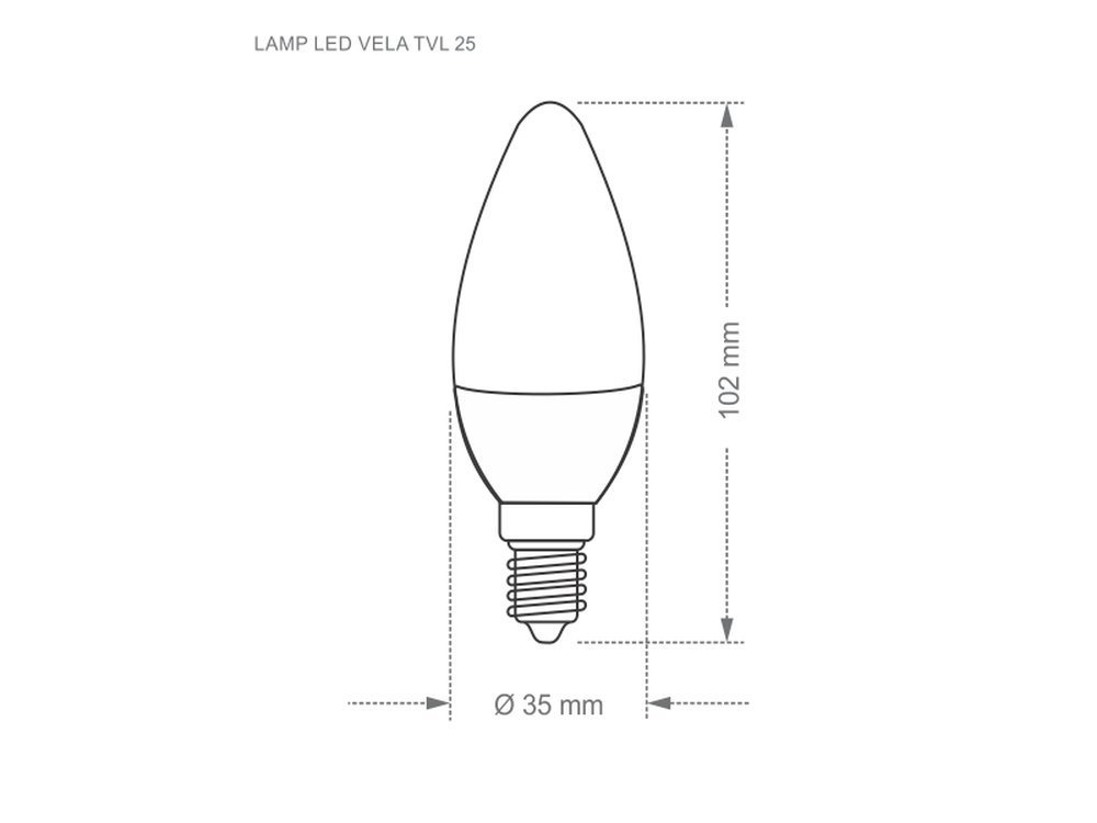 Lâmpada Led Vela Leitosa 3w 6500k E-14/e-27 Taschibra - 3