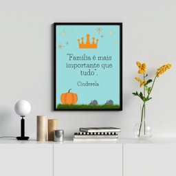Quadro Família É Mais Importante Que tudo 24x18cm:madeira Branca - 2