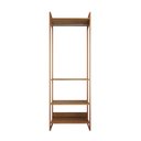 Ver imagem 3 de Guarda Roupa Aberto Industrial Modulado Solteiro Amêndoa Cabideiro Base Cobre