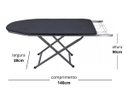 Ver imagem 2 de Mesa Passar Premium Utilar com Porta Ferro e 3 Alturas - Prata Metalizado