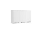 Ver imagem 1 de Armário Aéreo Alto de Aço 3 Portas Branco Evidence Bertolini