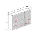 Ver imagem 3 de Armário Aéreo Alto de Aço 3 Portas Branco Evidence Bertolini