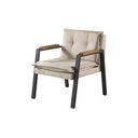 Ver imagem 1 de Poltrona Decorativa Para Sala De Estar Escritório Industrial Fortaleza Sanna Decor Veludo Bege