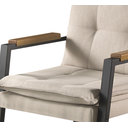 Ver imagem 3 de Poltrona Decorativa Para Sala De Estar Escritório Industrial Fortaleza Sanna Decor Veludo Bege