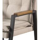 Ver imagem 5 de Poltrona Decorativa Para Sala De Estar Escritório Industrial Fortaleza Sanna Decor Veludo Bege