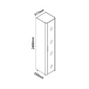 Ver imagem 4 de Módulo Guarda-Roupa Innova Reflecta 1 Porta com LED 100% MDF Bege/Off White