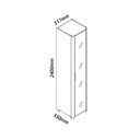 Ver imagem 4 de Módulo Guarda-Roupa Innova Reflecta 1 Porta com LED 100% MDF