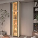Ver mais imagens de Módulo Guarda-Roupa Innova Reflecta 1 Porta com LED 100% MDF Bege/Off White
