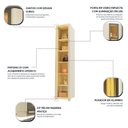 Ver imagem 7 de Módulo Guarda-Roupa Innova Reflecta 1 Porta com LED 100% MDF Bege/Off White