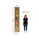 Ver imagem 6 de Módulo Guarda-Roupa Innova Reflecta 1 Porta com LED 100% MDF Bege/Off White