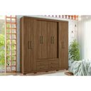 Ver imagem 1 de Guarda Roupa Casal 8 Portas e 4 Gavetas C/ Pés Nápoles Atacama - Santos Andirá