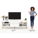 Ver imagem 5 de Rack para TV Até 55 Polegadas Roma 1 Porta 2 Prateleiras Branco Fosco - Panorama Móveis