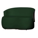 Ver imagem 1 de Namoradeira 2 Lugares Orgânica Decorativa Beatriz Veludo Verde/pu Marrom - Montanaris Decor