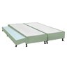 Cama Box Base c/Auxiliar Universal King Poli Tecido Green (193x203x27) - Castor - 1