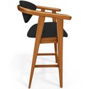 Ver imagem 7 de Kit 02 Banquetas Alta Para Cozinha Bancada Bar Sala de Jantar Fixa Cecília L02 Bouclê Preto - Lyam D