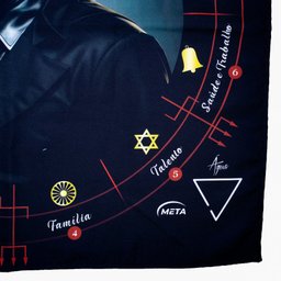Toalha Tarot Tecido Exú Bandeira Cigana 70cm- Escolha Modelo:toalha Exú Guardião - 2
