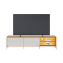 Ver imagem 4 de Rack Bancada Amalfi Pés de Metal para Tv até 75 Polegadas Naturale Off White Matte Colibri