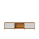 Ver imagem 1 de Rack Bancada Amalfi Pés de Metal para Tv até 75 Polegadas Naturale Off White Matte Colibri