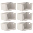 Ver imagem 1 de 6 Caixas Organizadoras Flow 16l Cestos Bege Abertura Frontal
