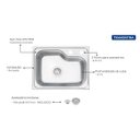 Ver imagem 3 de Cuba de Embutir Tramontina Morgana 48 Fx 55x42 cm Aço Inox Acetinado