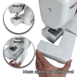 Máquina de Costura Portátil 24 Pontos para Tecidos West-5024 - Westpress Voltagem 220v - 4