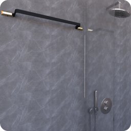 Suporte Porta Toalhas De Banho Preto e Gold Empire - 3