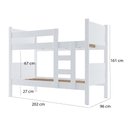 Ver imagem 4 de Beliche 100% Mdf Fortaleza - Duas Camas Solteiro Compacta e Moderna Branco