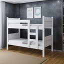 Ver imagem 3 de Beliche 100% Mdf Fortaleza - Duas Camas Solteiro Compacta e Moderna Branco