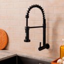 Ver mais imagens de Torneira para Cozinha Gourmet de Parede Pia Flexível Moderna Aço Inox 304 Preta Brinovar